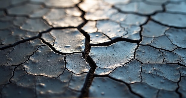 a close up of a cracked and cracked surface