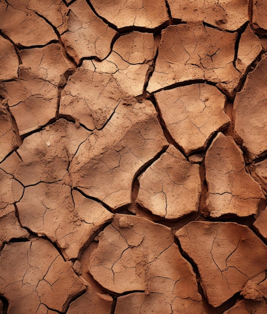 A close up of a cracked ground