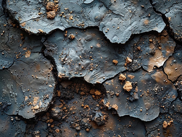 a close up of a cracked wall of a building in the desert