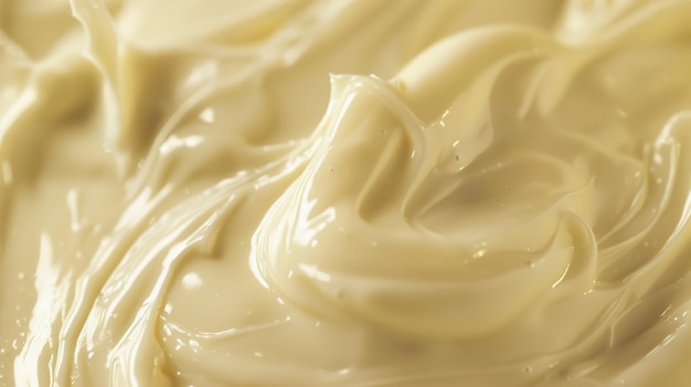 a close up of a cream sauce with the cream cheese on it