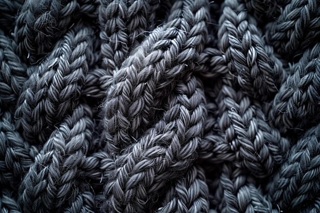 a close up of a crochet cloth with a black band