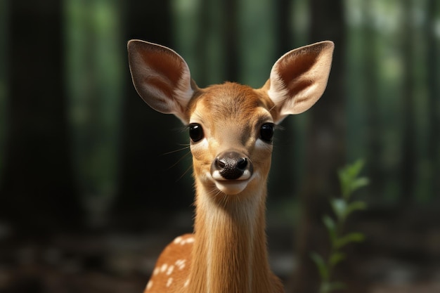 A close up of a deer