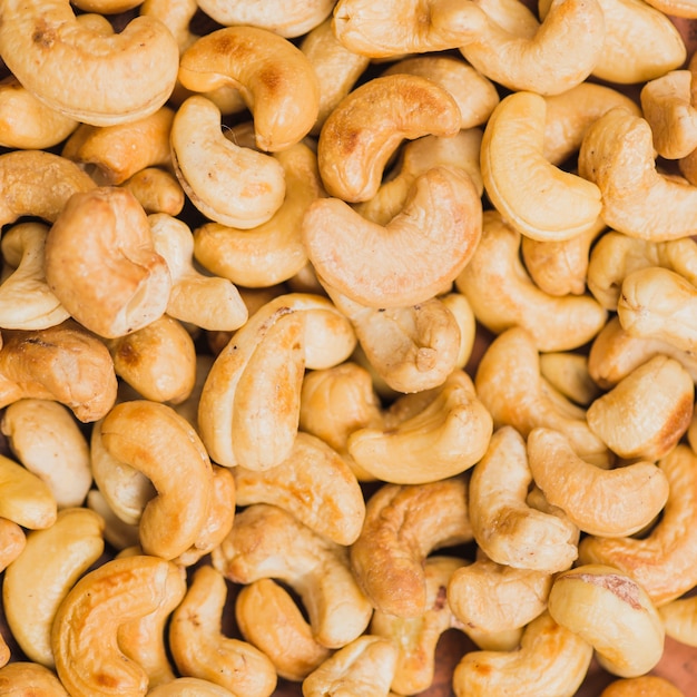 Photo close-up delicious cashews