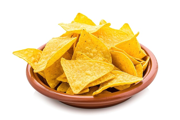 Close up of delicious crispy tortilla chips served with sauce on a stylish blue plate