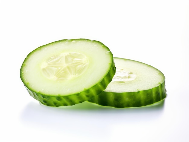 Close up on delicious cucumber slices