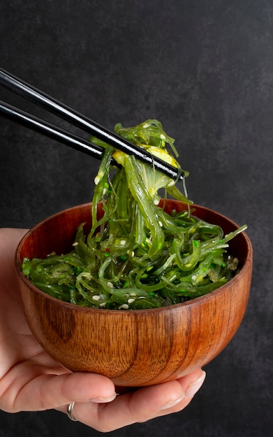 Close up on delicious  seaweed snack