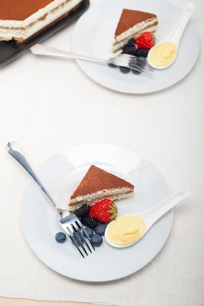 Close-up of dessert against white background