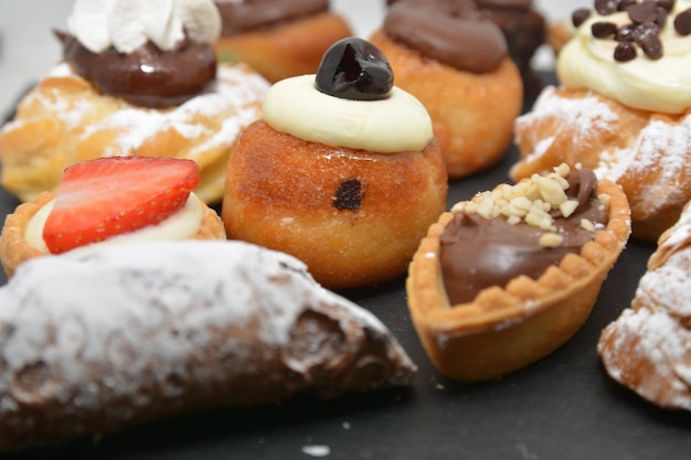 Close-up of dessert served in plate