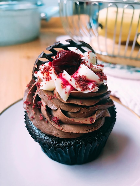 Close-up of dessert on table