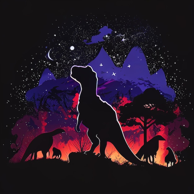 Close up of dinosaur with on dark background generative ai