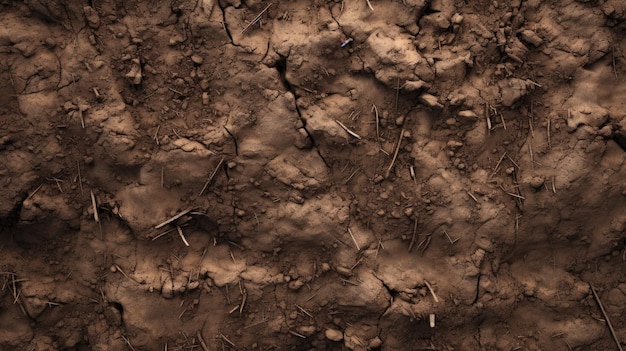 Photo close up of dirt field with grass