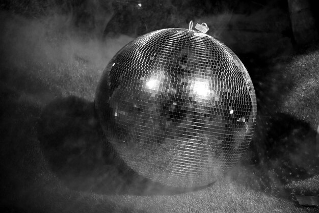 Close-up of disco ball