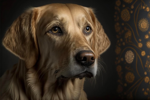 Close up of a dog looking at the camera