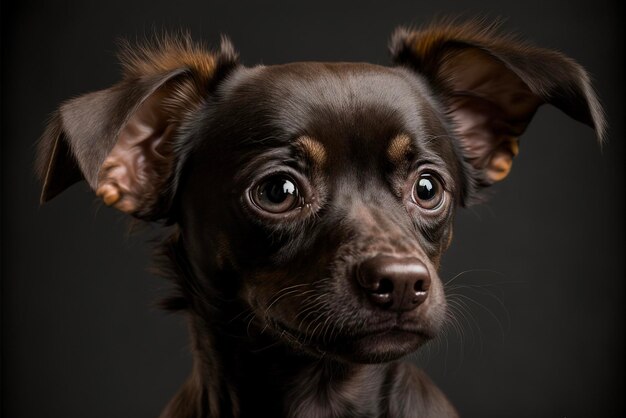 Close up of a dog looking at the camera