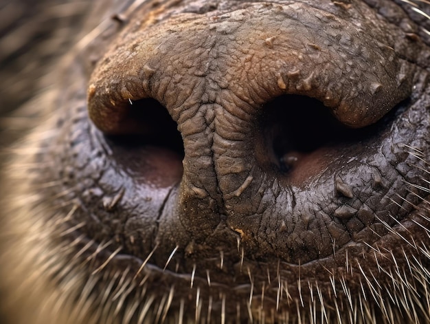 close up of a dog nose