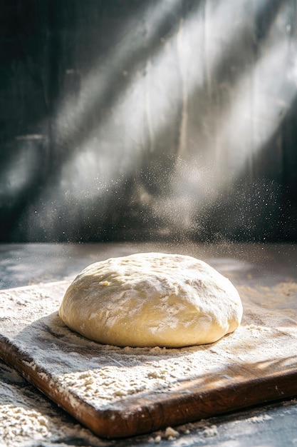 close up of the dough on the table Selective focus