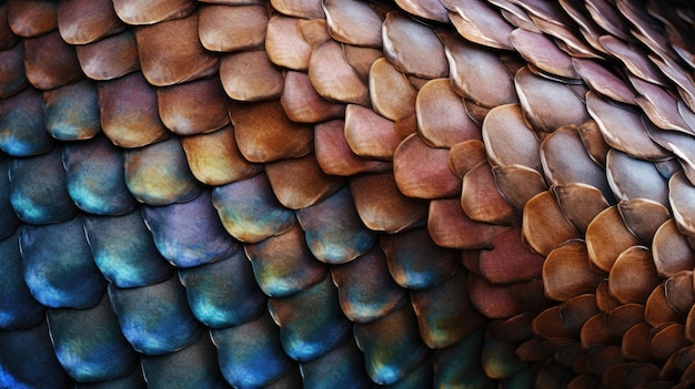 A close up of a dragon's scales