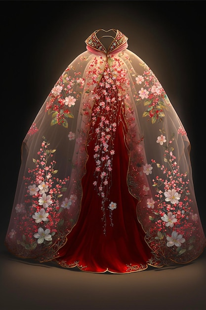 Close up of a dress on a mannequin generative ai