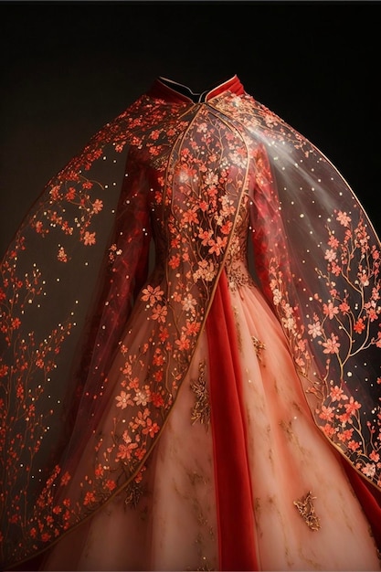 Close up of a dress on a mannequin generative ai