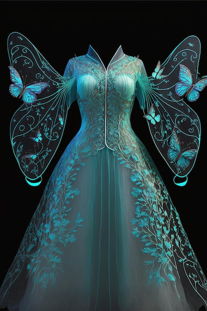 Close up of a dress on a mannequin generative ai