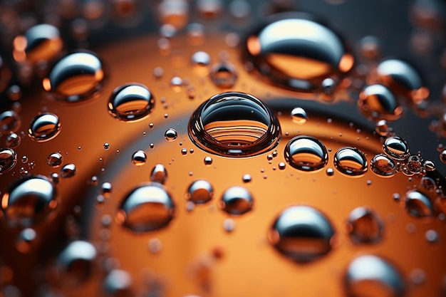 A close up of a drop of water on a surface generative ai