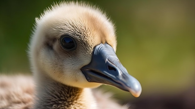 A close up of a duck's beak