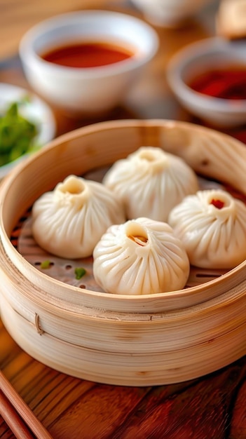 Close up of Dumplings Being Made Celebrating Chinese New Year and Culinary Tradition A Detailed