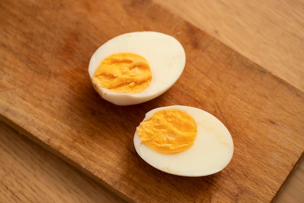 Close up of eggs on table