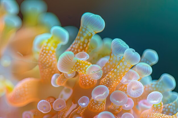 Close up of Euphyllia frogspawn coral