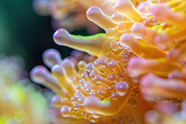 Close up of Euphyllia frogspawn coral