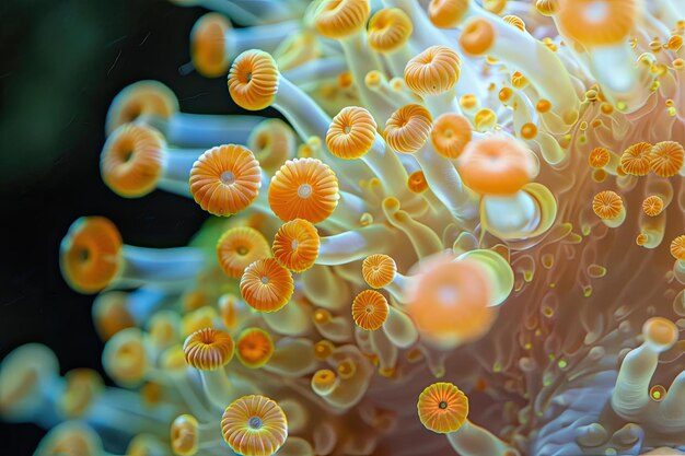 Close up of Euphyllia frogspawn coral