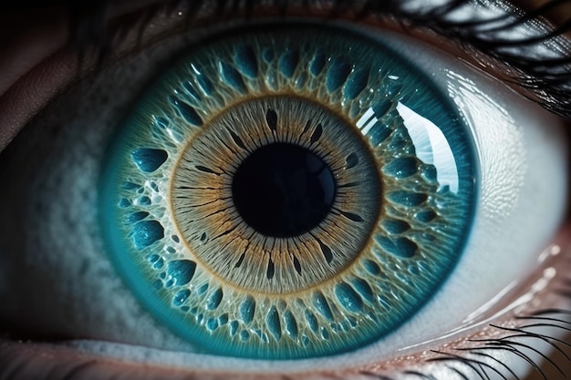 A close up of an eye