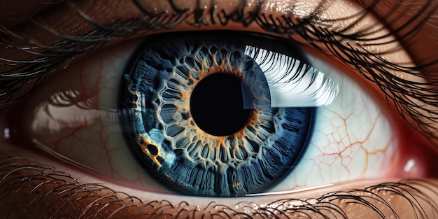 a close up of an eye