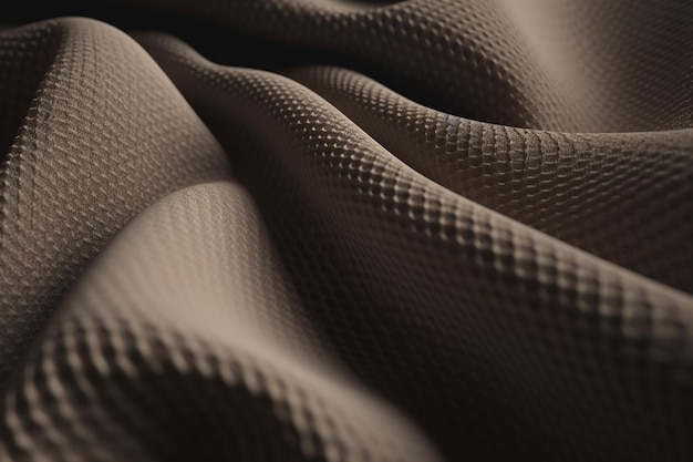 A close up of a fabric with a pattern of black and brown.