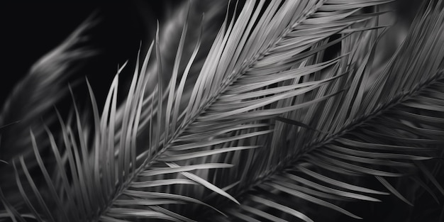 A close up of a feather with the word palm on it