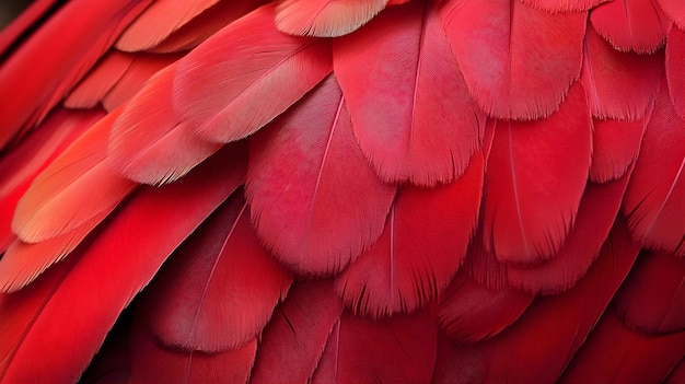 Photo a close up of feathers that are red