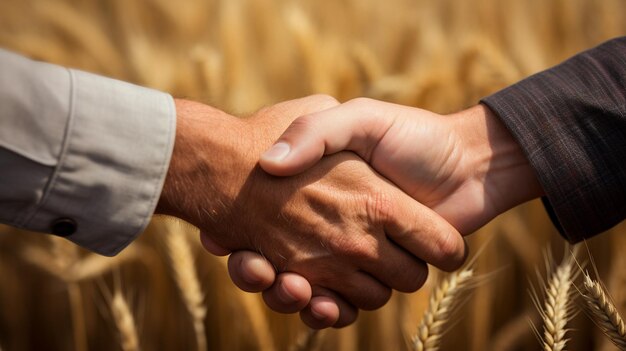 close up of female hands holding wheat ears