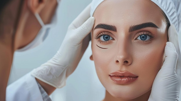 close up of female patient in hospital