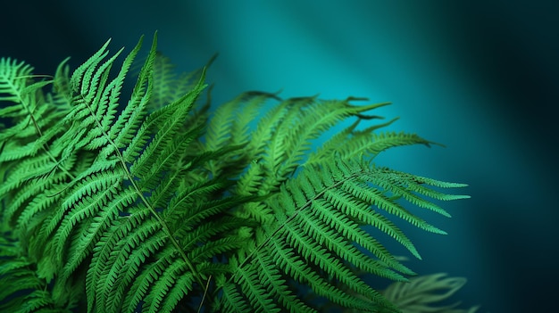 Photo a close up of a fern plant with a green leaf