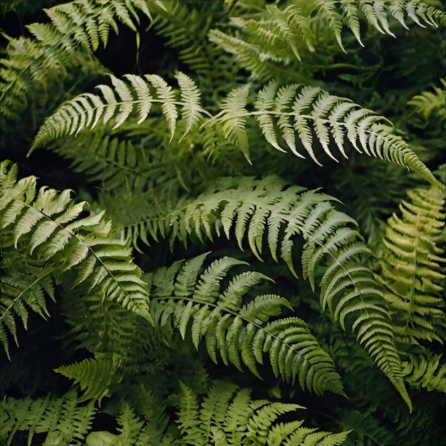 Photo a close up of a fern plant with a green leaf