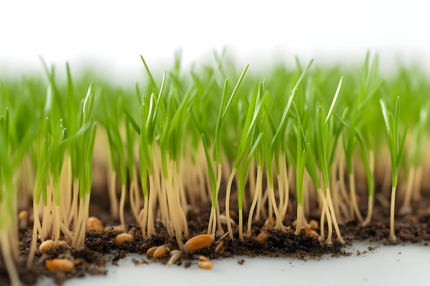 A close up of a field of wheat