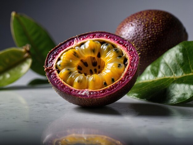 Photo a close up of a fig with the word melon on it