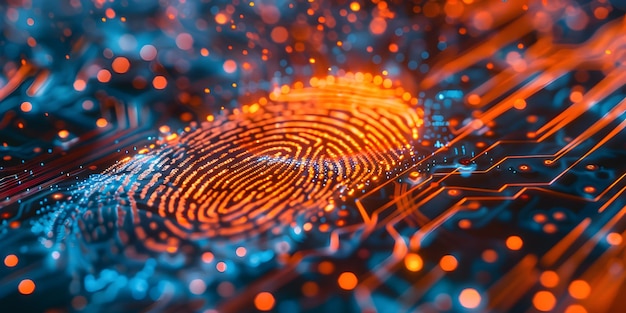 a close up of a fingerprint with a fingerprint on it