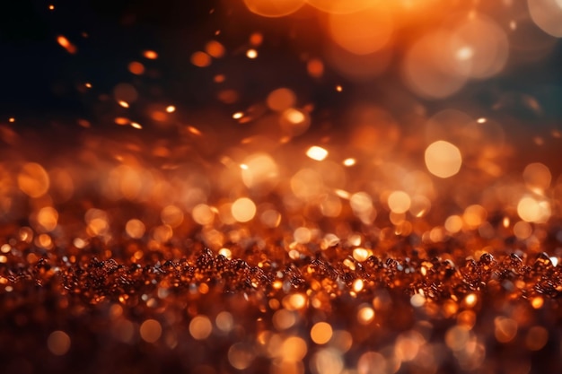 A close up of a fire sparkles on a black background