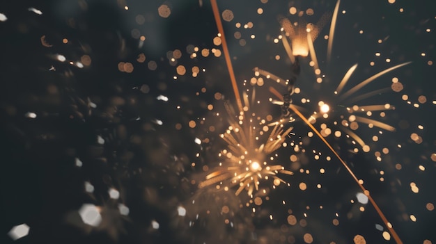 A close up of a firework display with a lot of sparkles and a lot of fire