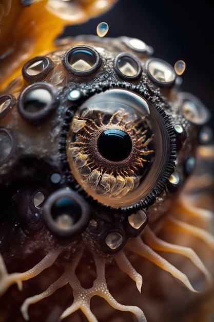 A close up of fish eyeball generative ai