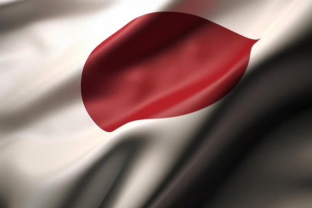 A close up of a flag with the word japan on it