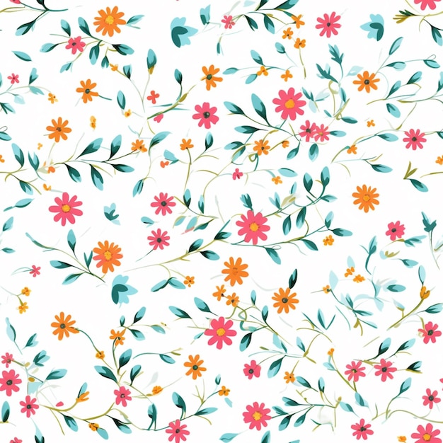 a close up of a floral pattern with many different colors generative ai