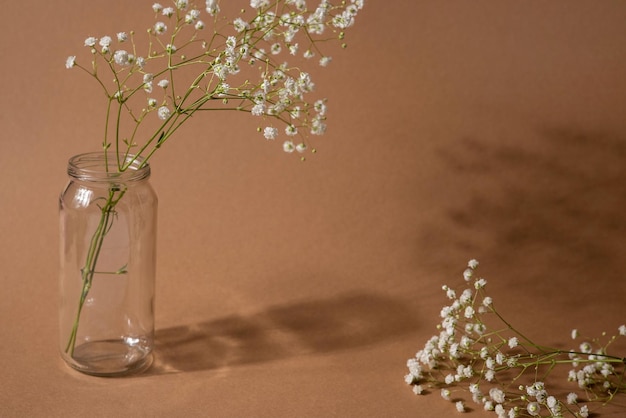 Photo close-up of flower in glass vase on table