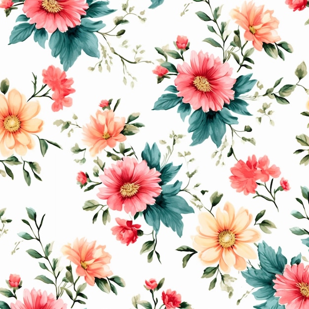 A close up of a flower pattern on a white background generative ai